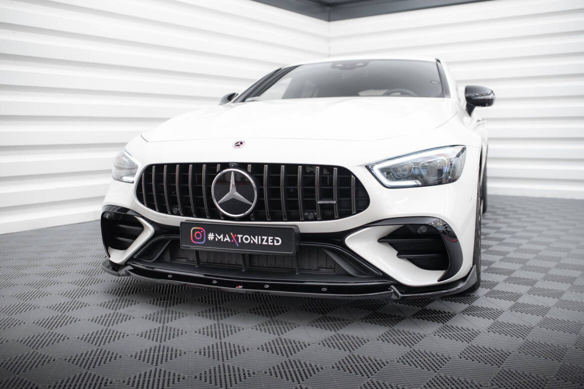 Frontlippe V.2 passend für Mercedes-AMG GT 43 4 Door Coupe V8 Styling Package X290 schwarz Hochglanz