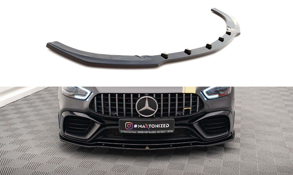 Frontlippe V.2 passend für Mercedes-AMG GT 63S 4 Door Coupe Aero X290 schwarz Hochglanz