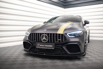 Frontlippe V.2 passend für Mercedes-AMG GT 63S 4 Door Coupe Aero X290 schwarz Hochglanz