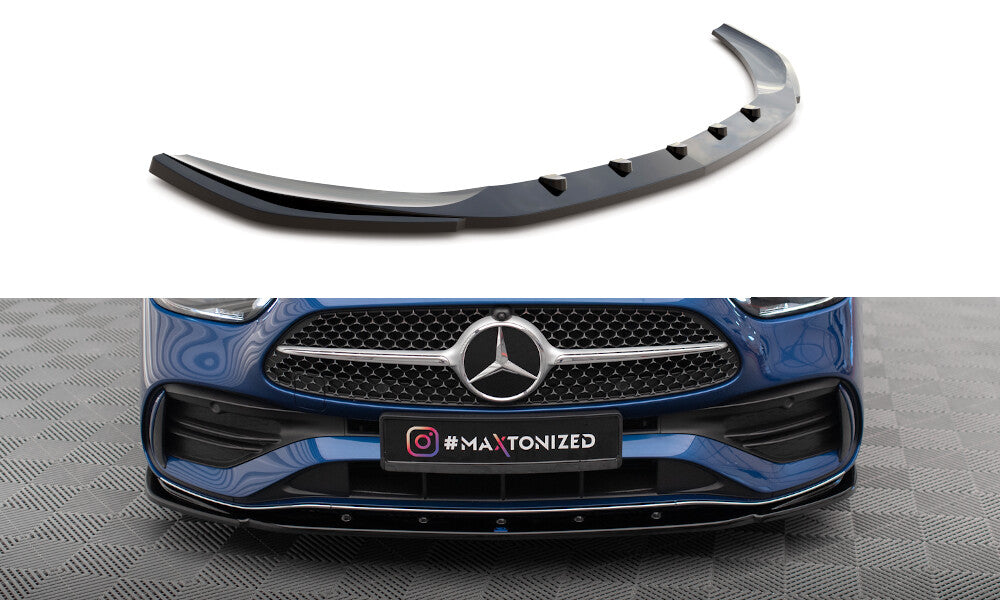 Frontlippe V.2 passend für Mercedes C AMG-Line / 43 AMG W206 schwarz Hochglanz