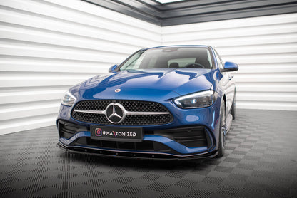 Frontlippe V.2 passend für Mercedes C AMG-Line / 43 AMG W206 schwarz Hochglanz