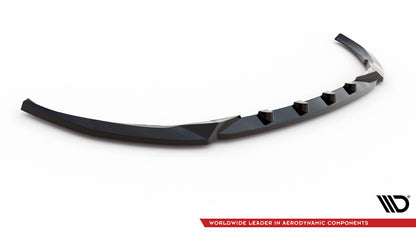 Frontlippe V.2 passend für Mercedes C AMG Line Limousine / Coupe / Kombi W205 / C205 / S205 FL schwarz Hochglanz