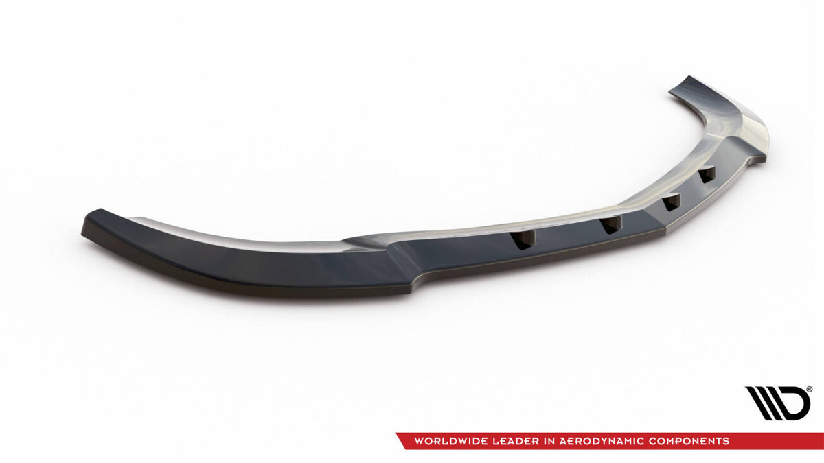 Frontlippe V.2 passend für Mercedes C Coupe / Limousine / Kombi AMG-Line C204 / W204 FL / S204 FL schwarz Hochglanz