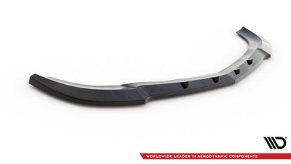 Frontlippe V.2 passend für Mercedes C Coupe / Limousine / Kombi AMG-Line C204 / W204 FL / S204 FL schwarz Hochglanz