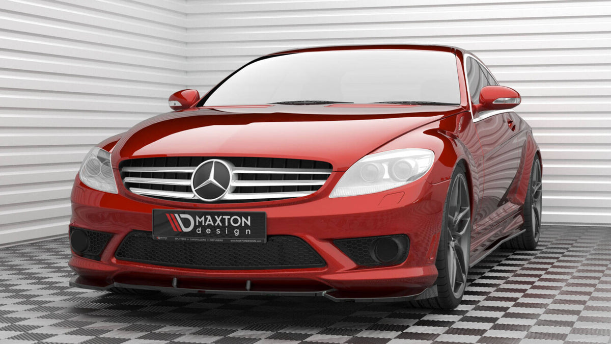 Frontlippe V.2 passend für Mercedes CL 63 AMG C216 schwarz Hochglanz
