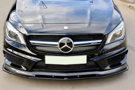 Frontlippe V.2 passend für Mercedes CLA 45 AMG C117 (vor FL) schwarz Hochglanz