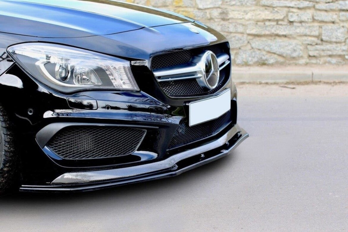 Frontlippe V.2 passend für Mercedes CLA 45 AMG C117 (vor FL) schwarz Hochglanz