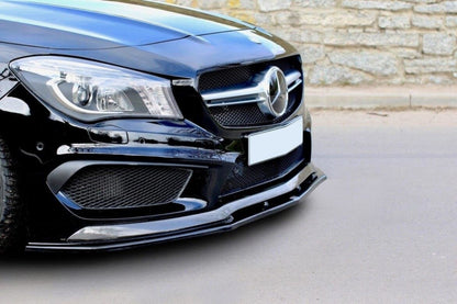Frontlippe V.2 passend für Mercedes CLA 45 AMG C117 (vor FL) schwarz Hochglanz