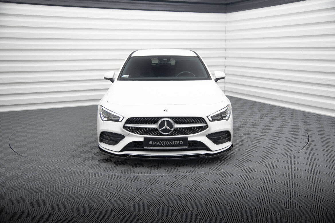 Frontlippe V.2 passend für Mercedes CLA A35 AMG / AMG-Line C118 schwarz Hochglanz