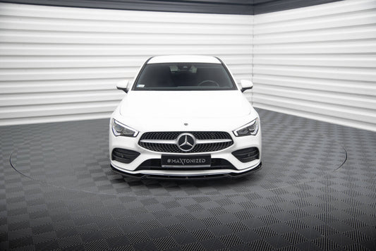 Frontlippe V.2 passend für Mercedes CLA A35 AMG / AMG-Line C118 schwarz Hochglanz