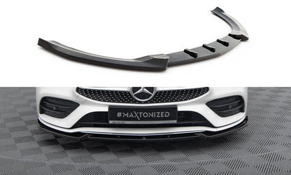 Frontlippe V.2 passend für Mercedes CLA A35 AMG / AMG-Line C118 schwarz Hochglanz
