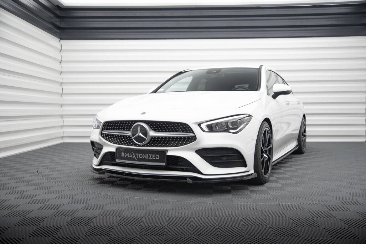 Frontlippe V.2 passend für Mercedes CLA A35 AMG / AMG-Line C118 schwarz Hochglanz