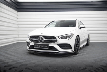 Frontlippe V.2 passend für Mercedes CLA A35 AMG / AMG-Line C118 schwarz Hochglanz