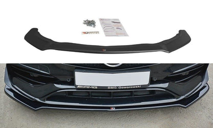 Frontlippe V.2 passend für Mercedes CLA A45 AMG C117 FL schwarz Hochglanz