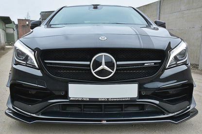 Frontlippe V.2 passend für Mercedes CLA A45 AMG C117 FL schwarz Hochglanz