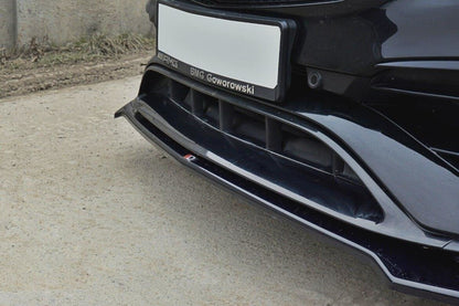 Frontlippe V.2 passend für Mercedes CLA A45 AMG C117 FL schwarz Hochglanz