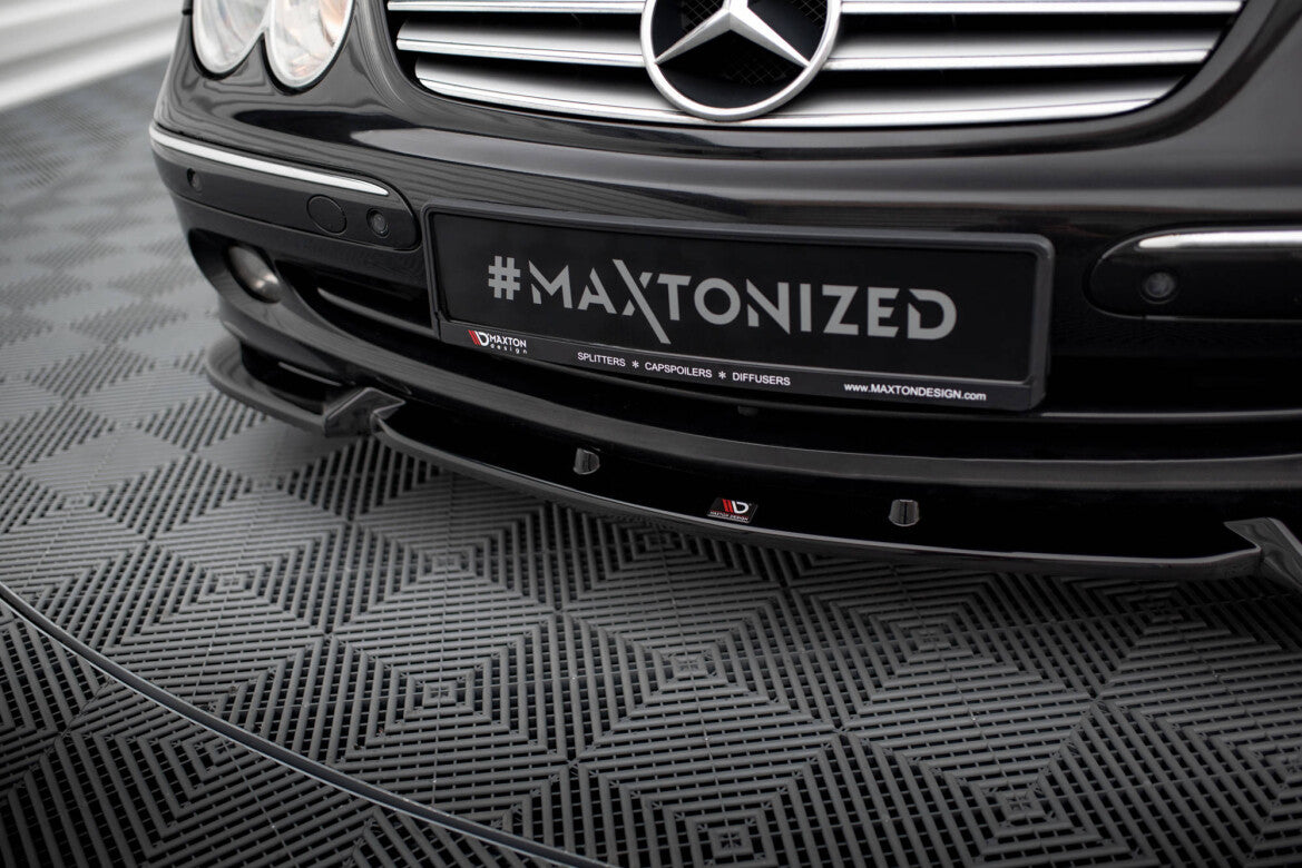 Frontlippe V.2 passend für Mercedes CLK W209 schwarz Hochglanz