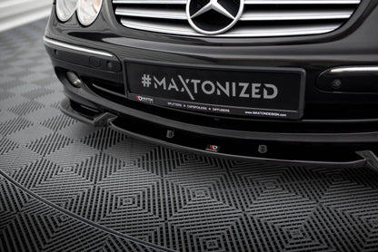 Frontlippe V.2 passend für Mercedes CLK W209 schwarz Hochglanz