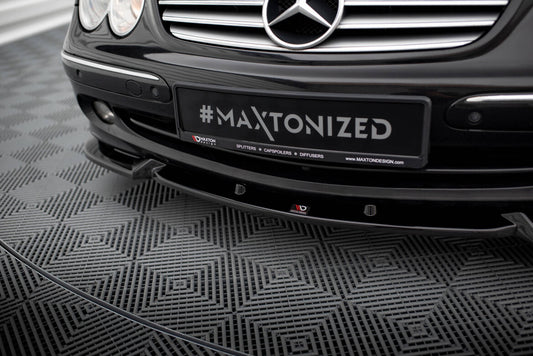 Frontlippe V.2 passend für Mercedes CLK W209 schwarz Hochglanz
