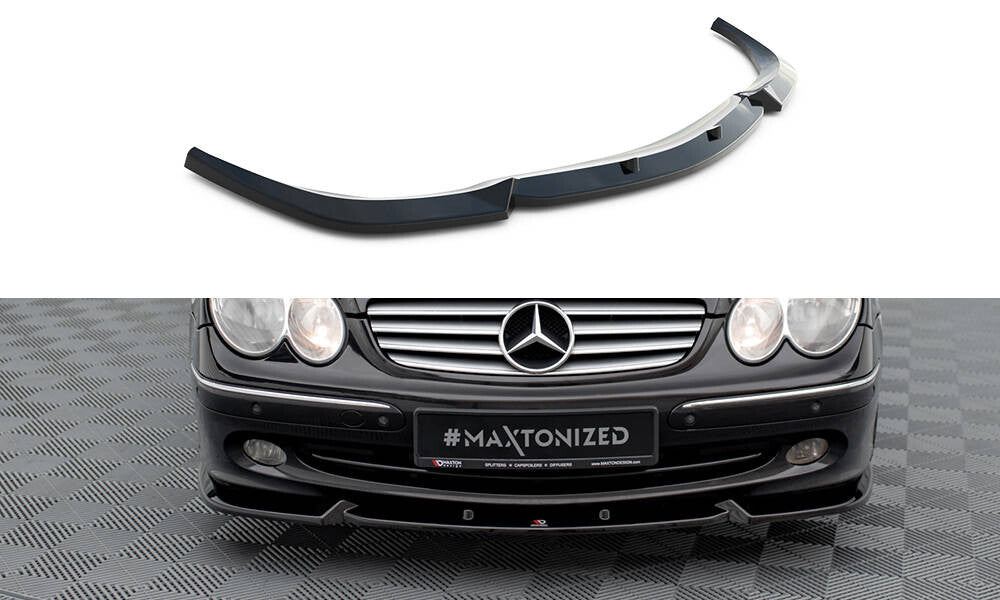 Frontlippe V.2 passend für Mercedes CLK W209 schwarz Hochglanz