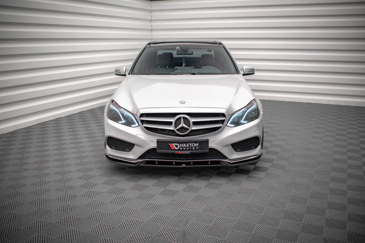 Frontlippe V.2 passend für Mercedes E AMG-Line Limousine W212 FL schwarz Hochglanz