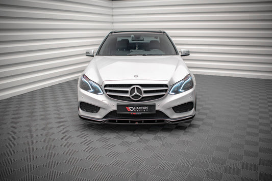 Frontlippe V.2 passend für Mercedes E AMG-Line Limousine W212 FL schwarz Hochglanz