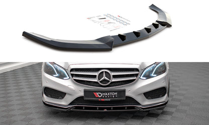 Frontlippe V.2 passend für Mercedes E AMG-Line Limousine W212 FL schwarz Hochglanz