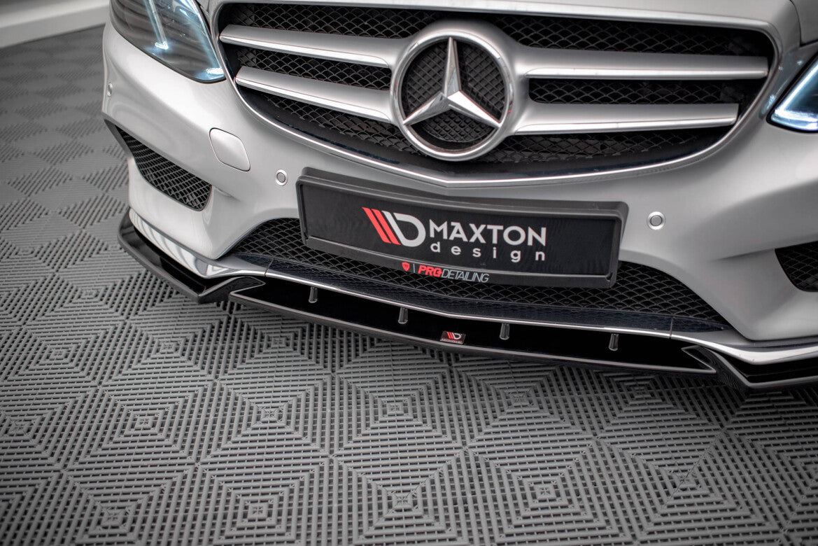 Frontlippe V.2 passend für Mercedes E AMG-Line Limousine W212 FL schwarz Hochglanz