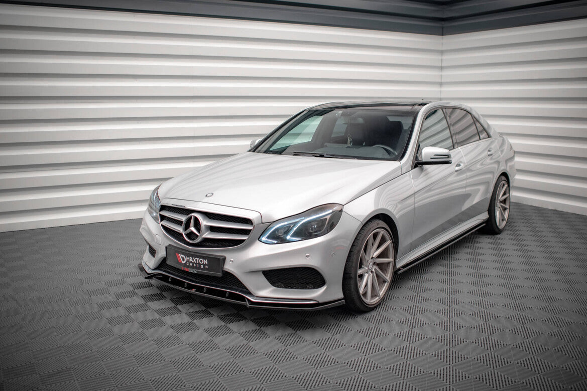 Frontlippe V.2 passend für Mercedes E AMG-Line Limousine W212 FL schwarz Hochglanz