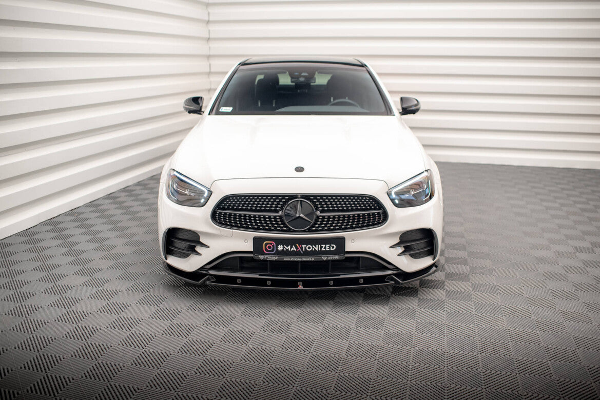 Frontlippe V.2 passend für Mercedes E AMG-Line W213 FL schwarz Hochglanz
