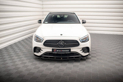 Frontlippe V.2 passend für Mercedes E AMG-Line W213 FL schwarz Hochglanz