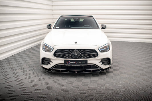 Frontlippe V.2 passend für Mercedes E AMG-Line W213 FL schwarz Hochglanz