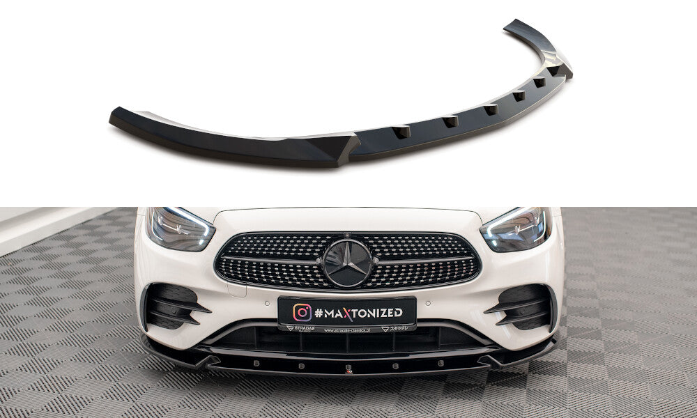 Frontlippe V.2 passend für Mercedes E AMG-Line W213 FL schwarz Hochglanz