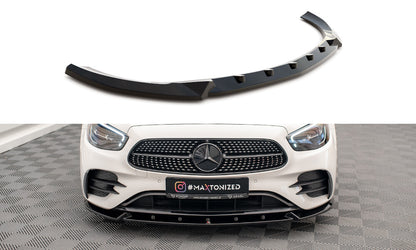 Frontlippe V.2 passend für Mercedes E AMG-Line W213 FL schwarz Hochglanz