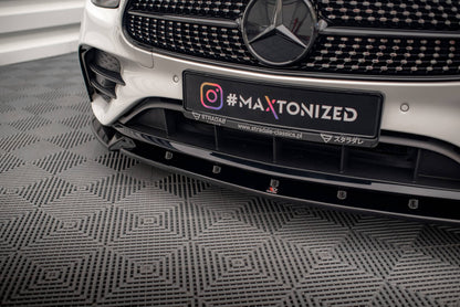 Frontlippe V.2 passend für Mercedes E AMG-Line W213 FL schwarz Hochglanz