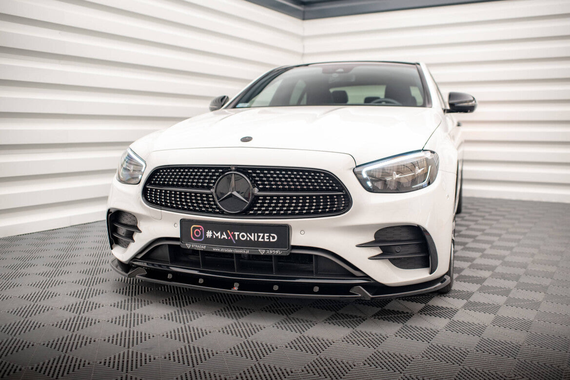 Frontlippe V.2 passend für Mercedes E AMG-Line W213 FL schwarz Hochglanz