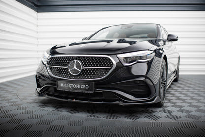 Frontlippe V.2 passend für Mercedes E AMG-Line W214 schwarz Hochglanz