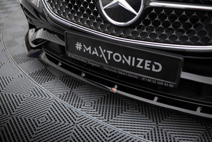 Frontlippe V.2 passend für Mercedes E AMG-Line W214 schwarz Hochglanz