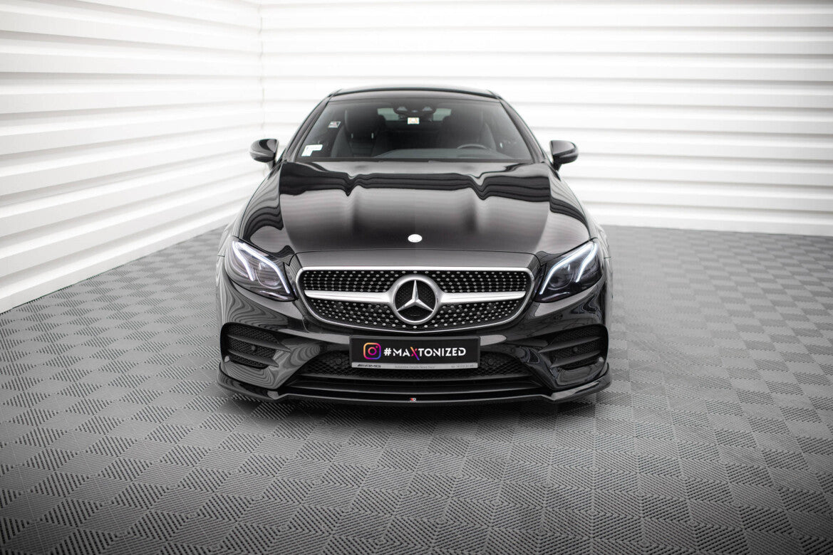 Frontlippe V.2 passend für Mercedes E-Klasse W213 Coupe (C238) / Cabriolet (A238) AMG-Line / 53 AMG schwarz Hochglanz