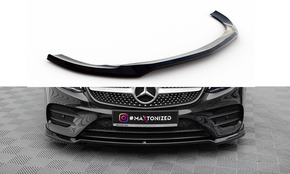 Frontlippe V.2 passend für Mercedes E-Klasse W213 Coupe (C238) / Cabriolet (A238) AMG-Line / 53 AMG schwarz Hochglanz