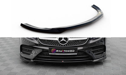 Frontlippe V.2 passend für Mercedes E-Klasse W213 Coupe (C238) / Cabriolet (A238) AMG-Line / 53 AMG schwarz Hochglanz