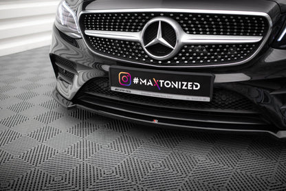 Frontlippe V.2 passend für Mercedes E-Klasse W213 Coupe (C238) / Cabriolet (A238) AMG-Line / 53 AMG schwarz Hochglanz