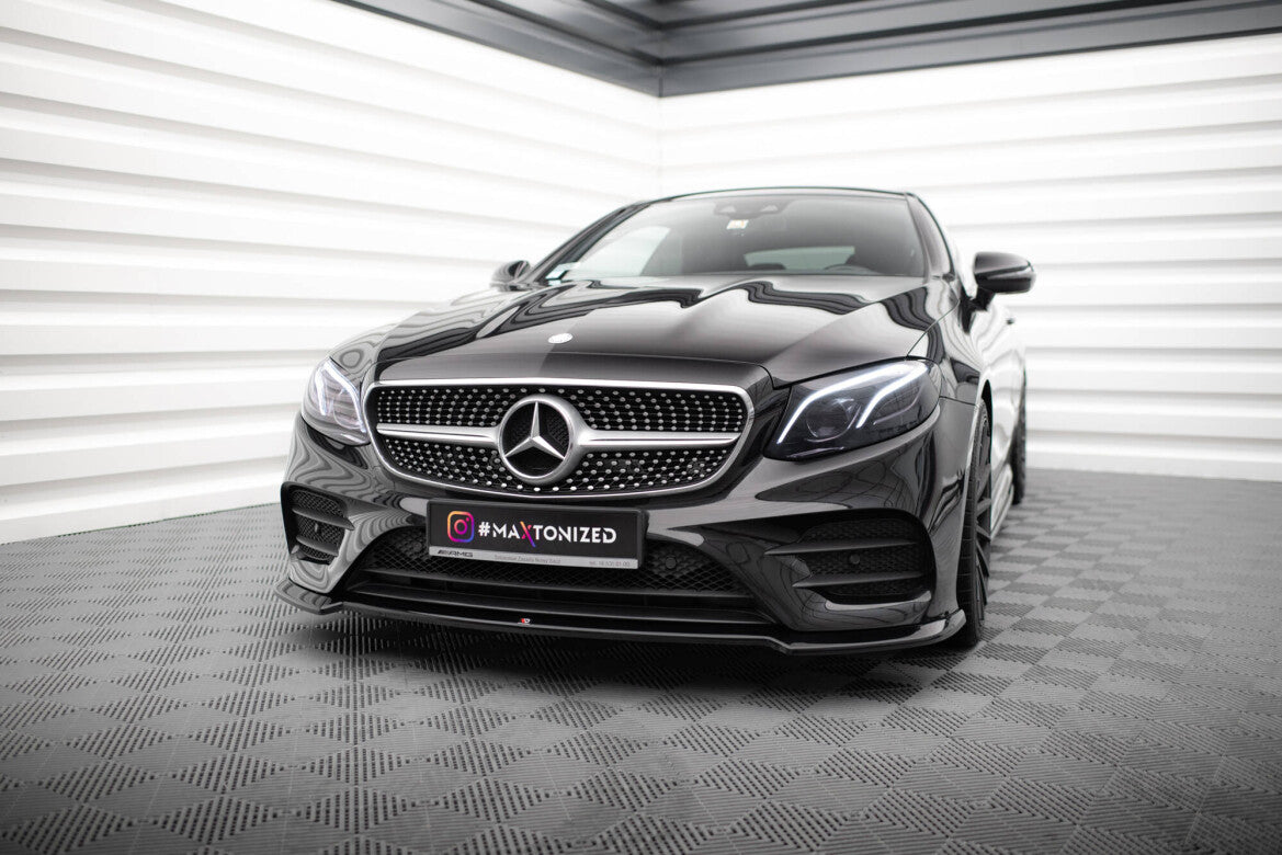 Frontlippe V.2 passend für Mercedes E-Klasse W213 Coupe (C238) / Cabriolet (A238) AMG-Line / 53 AMG schwarz Hochglanz