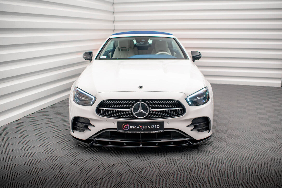 Frontlippe V.2 passend für Mercedes E-Klasse W213 Coupe FL (C238 FL) / Cabriolet (A238 FL) AMG-Line / 53 AMG schwarz Hochglanz