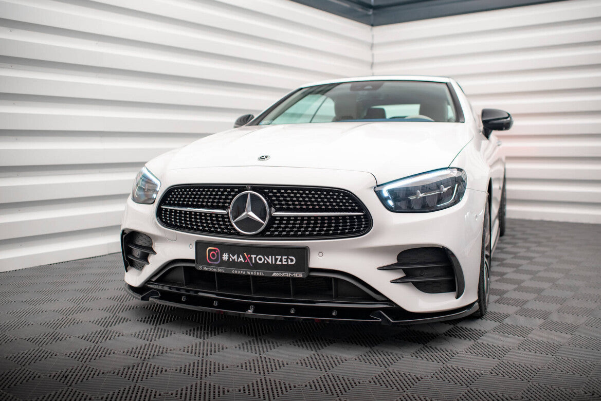 Frontlippe V.2 passend für Mercedes E-Klasse W213 Coupe FL (C238 FL) / Cabriolet (A238 FL) AMG-Line / 53 AMG schwarz Hochglanz