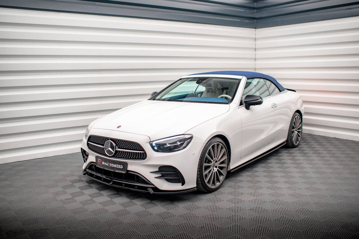 Frontlippe V.2 passend für Mercedes E-Klasse W213 Coupe FL (C238 FL) / Cabriolet (A238 FL) AMG-Line / 53 AMG schwarz Hochglanz