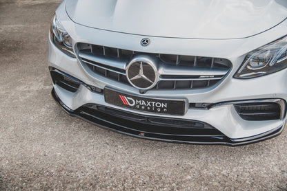 Frontlippe V.2 passend für Mercedes E63 AMG Kombi/Limousine S213/W213 schwarz Hochglanz