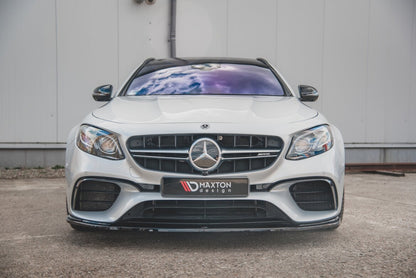 Frontlippe V.2 passend für Mercedes E63 AMG Kombi/Limousine S213/W213 schwarz Hochglanz