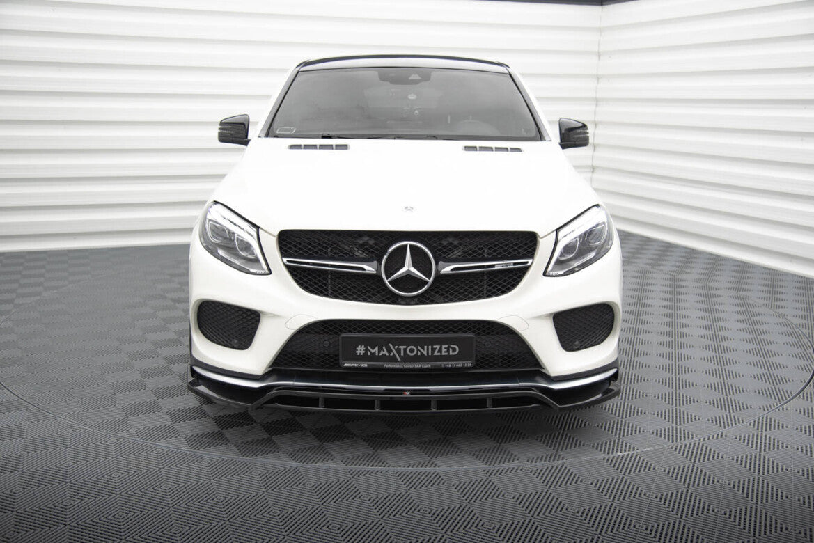 Frontlippe V.2 passend für Mercedes GLE Coupe 43 AMG / AMG-Line C292 schwarz Hochglanz