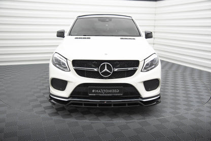 Frontlippe V.2 passend für Mercedes GLE Coupe 43 AMG / AMG-Line C292 schwarz Hochglanz